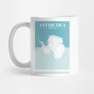 Antarctica Contour Map Mug